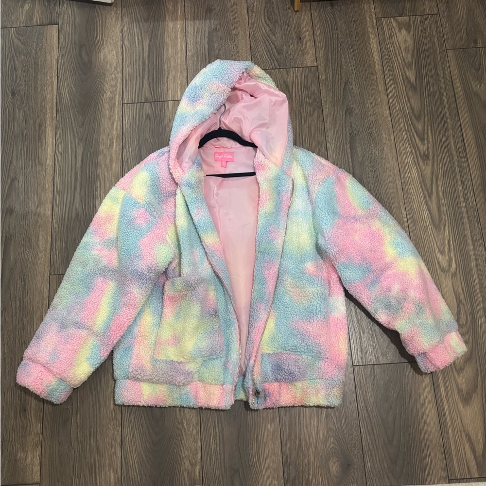 Dolls Kill Sugar Thrillz Angel For Hire Sherpa Jacket Small